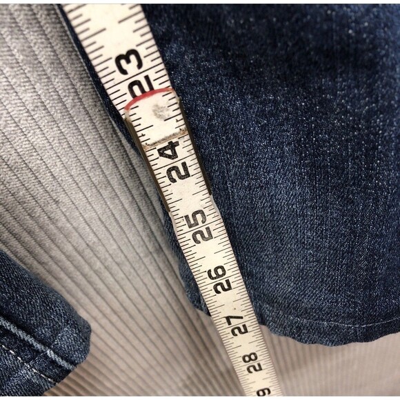 Machine Juniors Jeggings Size 9 Factory Destroyed Dark Wash - Picture 12 of 16